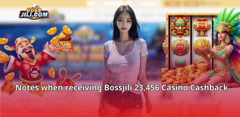 Notes when receiving Bossjili 23,456 Casino Cashback